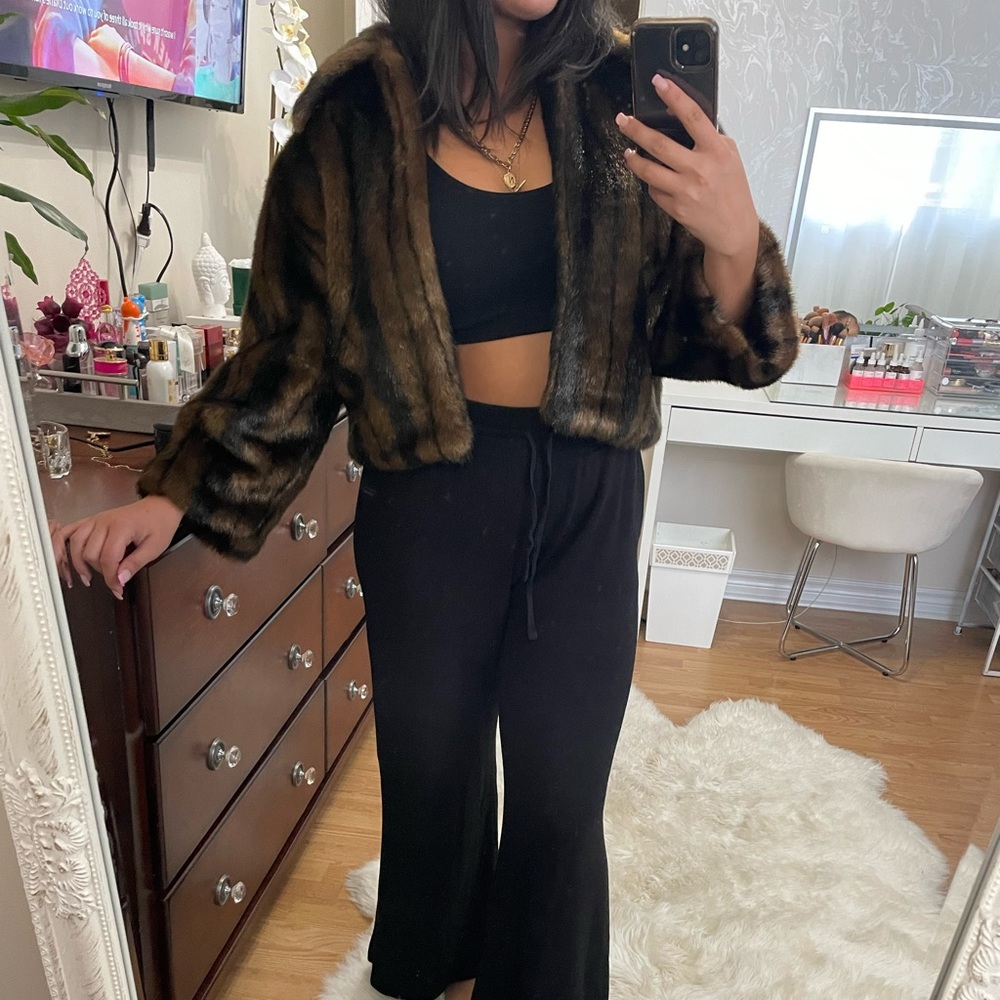 Faux fur coat